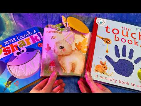 ASMR Tracing Textured Touch and Feel Books (Whispered)