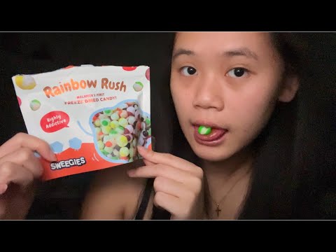 ASMR TRYING THE VIRAL FREEZE DRIED CANDY