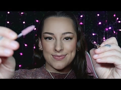 ASMR Lash and Brow Appointment - ASMR Lash Extensions Roleplay for Sleep 😴 Brow Plucking and Shaping