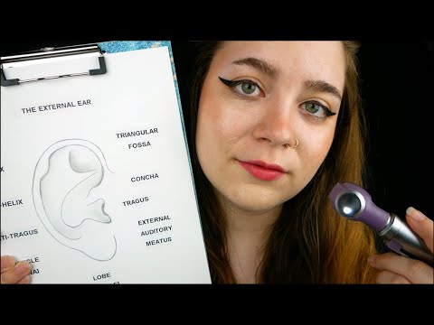 The Most Detailed Ear Examination (Otoscope, Overexplaining, Palpation, Hearing Tests) Medical ASMR