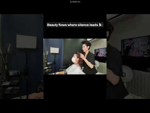 Hair salon ASMR visual and hearing activation # LayeredExpress it lightly and shaggyly