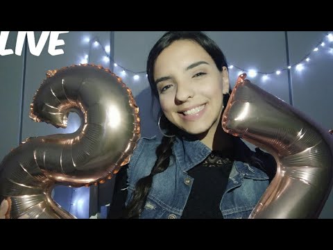 ASMR - LIVE DE ANIVERSÁRIO -VEM COMEMORAR COMIGO!