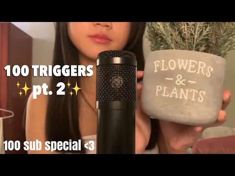 ASMR 100 TRIGGERS IN 1 MINUTE