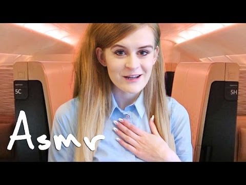 ASMR Flight attendant / psychologist roleplay - Guided relaxation for panic attacks ✈
