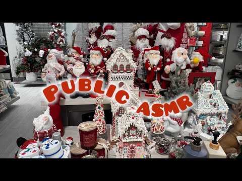 PUBLIC ASMR At Tjmaxx ☃️| Tapping and Scratching On Christmas🎄 decorations( lots of camera tapping)