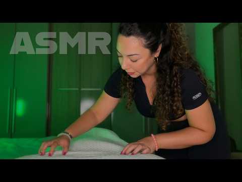 ASMR massagem corporal e facial 😌 pra relaxar antes de dormir 😴
