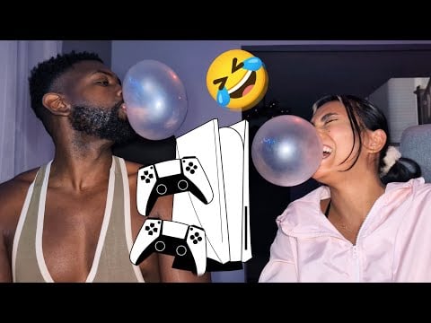 ASMR Gaming And Chewing Gum With My Husband , Controller Clicky Sounds
