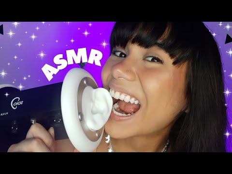 ASMR MEU PRIMEIRO VÍDEO COM O 3DIO! | Sons de Beijos e Sons de Boca com Eco