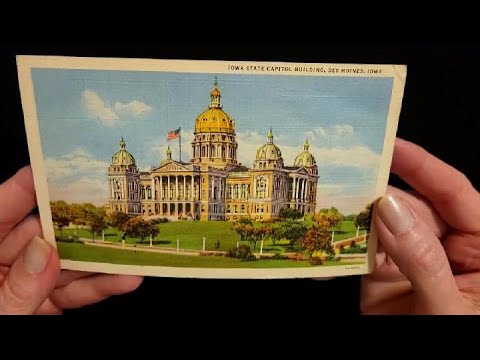 ASMR | Vintage Postcards Show & Tell (Whisper)