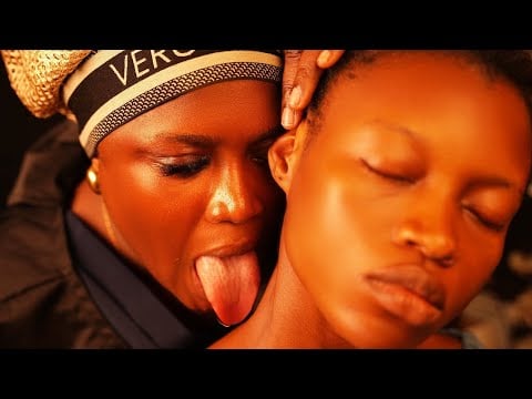 ASMR✨Sensual close Up fake spit painting,intense Neck,Ear, head & shoulder massage. OUTDOOR sound.