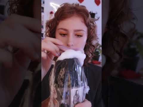 ASMR || crinkles and shaving cream #shorts #asmr