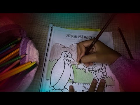 ASMR: CASERINHO, PINTANDO O DESENHO (vídeo pra relaxar e dar soninho)