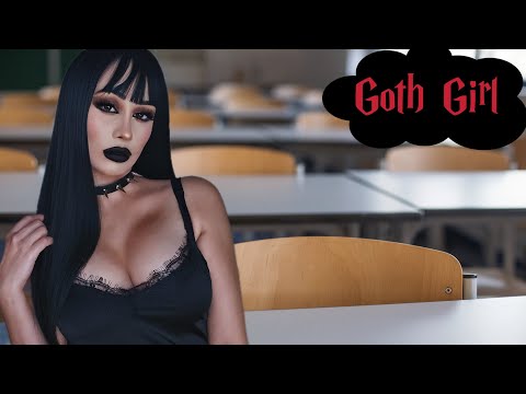 ☠️ASMR●Goth girl in the back of the glass has a crush on you🥰🖤soft spoken flirty