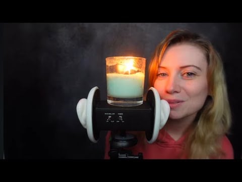 ASMR - Cosy Whispers and Mouth sounds Crackling Candle