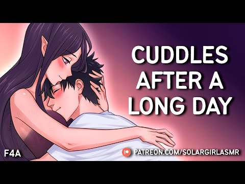 ASMR Girlfriend Helps You Relax Before Bed | Cuddles | Hairplay | Heartbeat | ASMR GF Comfort Sleep