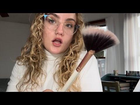 ASMR i do your makeup 💖 (personal attention grwm morning whispers)