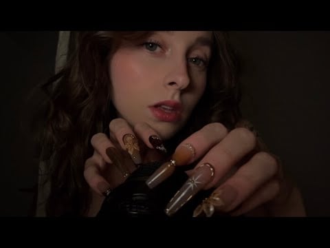 ASMR for people who LOVE mouth sounds with mic scratches and taps (close hand movements) 