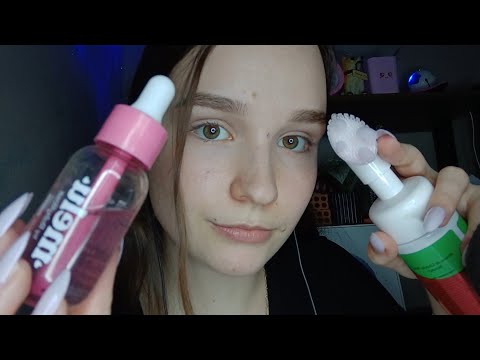 ASMR SPA - cuidando da sua pele com skin care para dormir e relaxar 