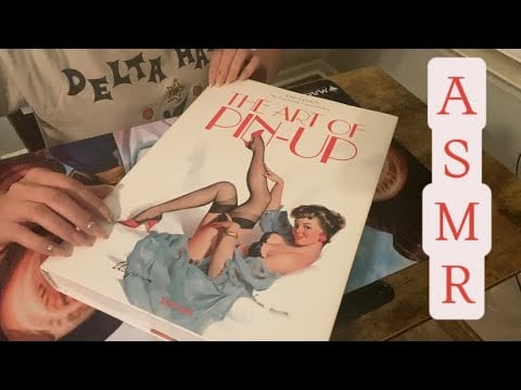 ASMR The Art of Pin Up (Soft Spoken, Nail Tapping, Page Flipping) 