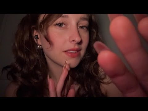 ASMR slow invisible scratching (whispers, mouth sounds and close hand movements)