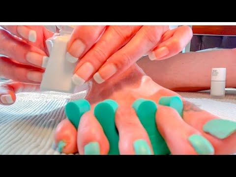 Toe nail polish painting ~ tiny nail tapping - relaxing - no talking - lo-fi