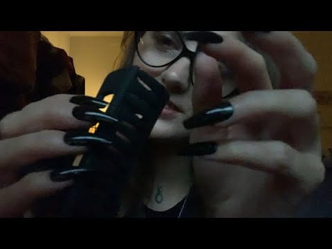 asmr playing with your hair during a thunderstorm