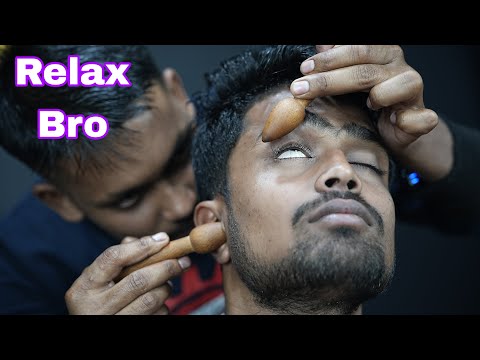Wooden Stick Ear Massage ASMR | Head Scratching And Tapping ASMR | Neck Cracking Head Massage ASMR