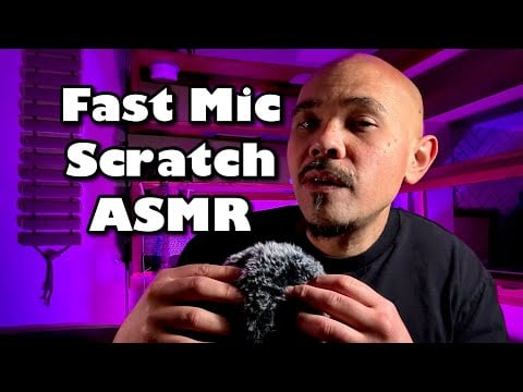 B R U T A L fast, aggressive asmr mic scratching Bass heavy sounds + breathy whispers for EZ tingles