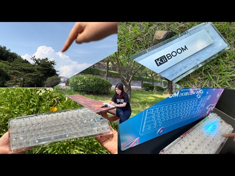 ASMR 💎 Nature outdoor Typing 🧊 Crystal gasket Mounted Mechanical Keyboard 👑 KIIBOOM Phantom 68