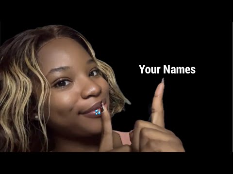 ASMR| Spit painting your names 👄 (mouth sounds)