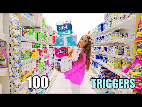 ASMR 100 TRIGGERS in 8 minutes AT THE MALL for SLEEP | АСМР 100 ТРИГГЕРОВ в МАГАЗИНЕ 100% УСНЕШЬ!!!