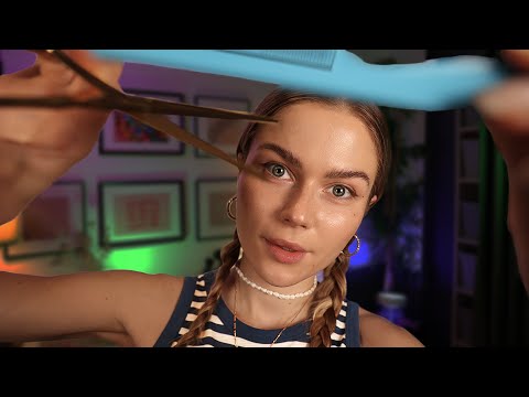 ASMR Cutting & Styling Your Bangs ~ Soft Spoken Personal Attention