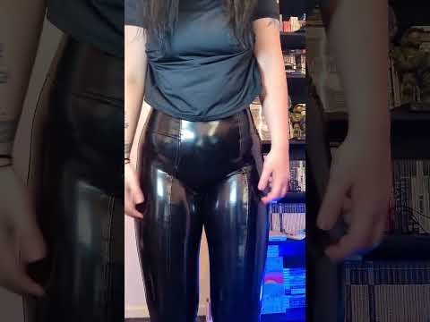 ASMR PVC VS Leather 🖤 #tingles #leggings #sleep #leather #pvc #asmrsounds #relax #satisfying