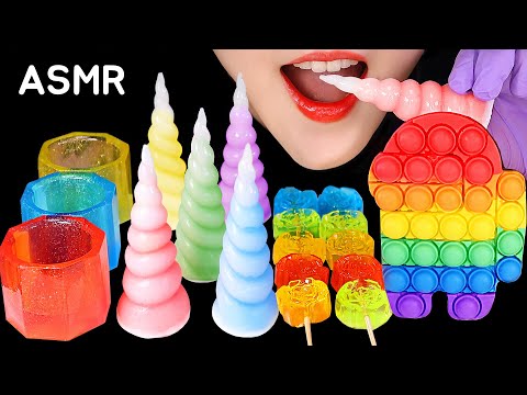 EDIBLE POP IT, EDIBLE CUP, EDIBLE UNICORN HORN, WAX CANDY, RAINBOW FOOD ASMR