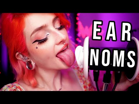 (ASMR Mouth Sounds) Sensitive Ear Noms for Sleep