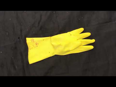 RUBBER  GLOVE 💛  MARIGOLD 🌼  LOST IN THE RAIN ☔🎧  [[ASMR]]