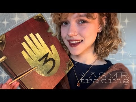 ASMR ~ book tracing + mouth sounds // 100% tingles! 🖇️