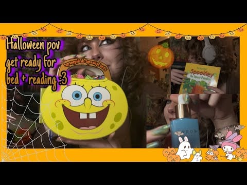 Pov get unready after a halloween party with me! ASMR