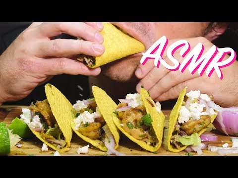 ASMR SPICY SHRIMP TACO ( Crunchy Eating Sounds ) No Talking 먹방