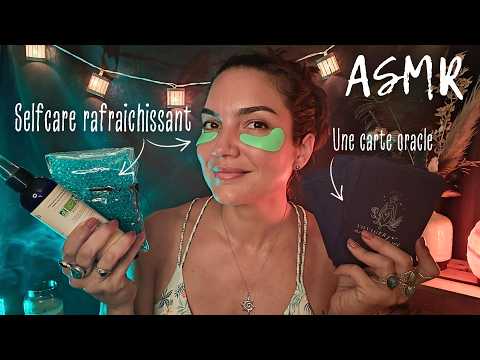 ASMR SELFCARE RAFRAICHISSANT ENSEMBLE 🩵 (brumisateur, patch, oracle, etc)
