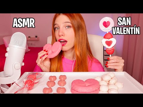 ASMR COMIENDO CONTIGO EN SAN VALENTÍN (Dulces) Mouth Sounds 💝