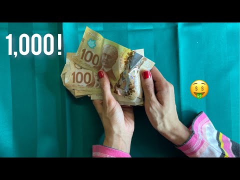 ASMR Money Crinkling (no talking) Crinkle  💵 $1,000 dollars (money sounds)