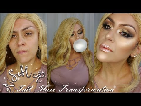 ASMR Doing My Makeup Chewing Gum Full Glam No Talking | WhispEatingBabe ASMR