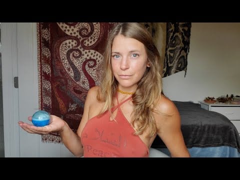 asmr liquid blue glitter 💙 (tapping, water sounds, no talking)