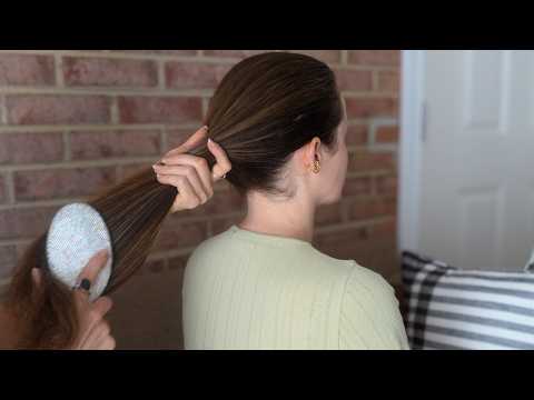 ASMR ✨ TINGLES ✨Hair Play, Brushing, Scalp Massage & Back Scratching (Soft Spoken, Real Person ASMR)