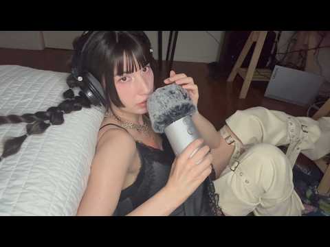 ASMR ᛝ whispered countdown,  EN/JP reading + mic blowing