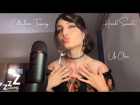 Beebee ASMR Collarbone Tapping Part 2 Compliation | Body Triggers, Fabric Scratching, Kisses