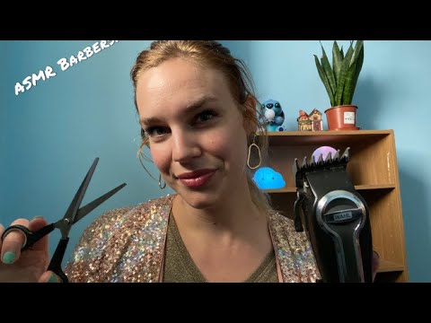 [ASMR] Relaxing Barbershop Roleplay💈 (Clipper sounds, Scissors)