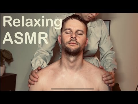 ASMR Head & Shoulder Massage + Beard Scratching for Deep Sleep | No Talking