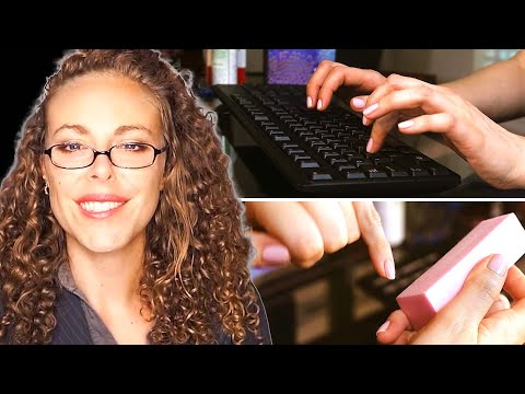 ASMR 😍 Ultra Cute & Playful, Secretary Roleplay (Keyboard Typing , Office Sounds, Writing)